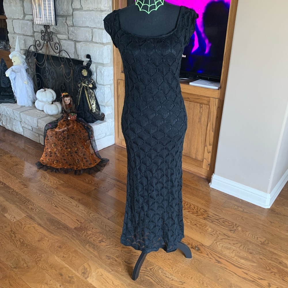 Black‎ Knitted Maxi Dress